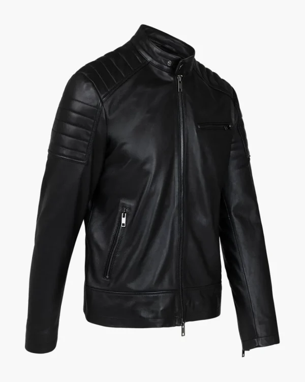 Cruyff Cristobal Leather Biker Jacket Clearance