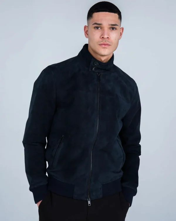 Cruyff Dante Suede Harrington Jacket Clearance