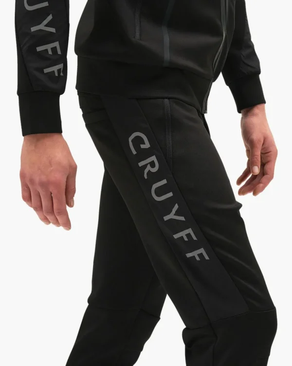 Cruyff Lusso Scuba Pants - Black - 95% Polyester / 5% Ela Clearance